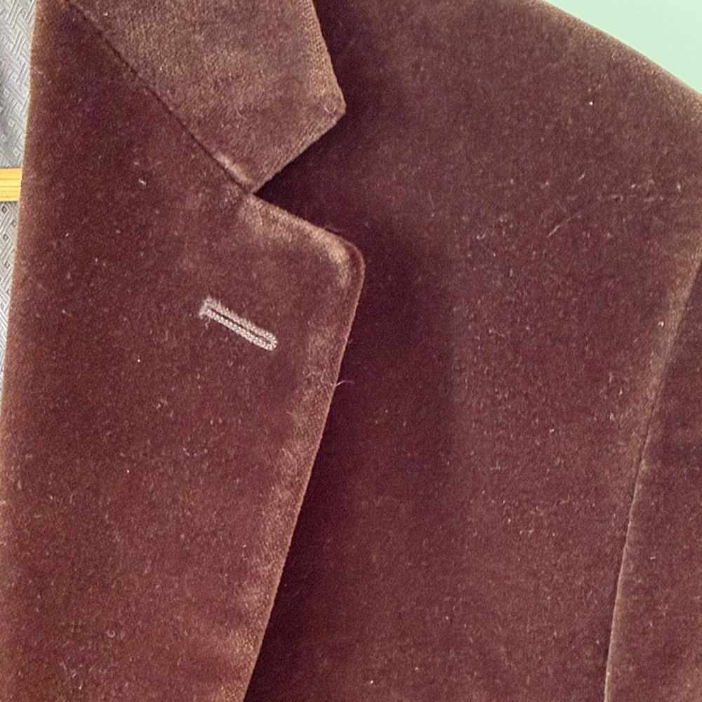 Men's Ralph Lauren velvet chocolate blazer - Picture 4 of 5